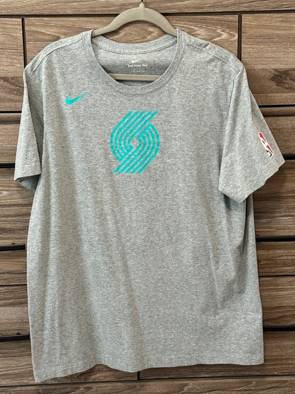 Nike Portland Trail Blazers PDX City Edition Shirt Size XL Light Heather Grey